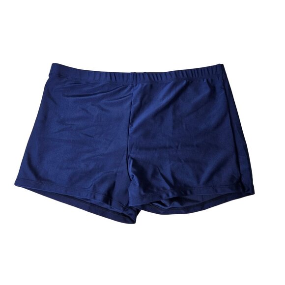 Women's Tropical Print Strap Swimsuit Dress Boxer Shorts Set XL Blue Beach Pool - Picture 6 of 9